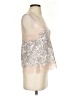 Gold Hawk Silver Sleeveless Blouse Size S - photo 4