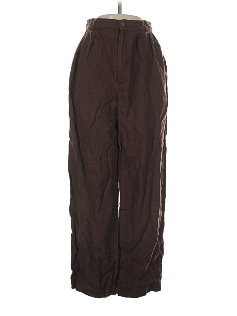 Pre-owned Reformation Linen Pants In Brown