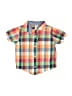 Gymboree 100% Cotton Color Block Orange Short Sleeve Button-Down Shirt Size 12-18 mo - photo 1