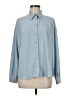 Maison d' Amelie 100% Polyester Solid Blue Long Sleeve Blouse Size M - photo 1