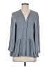 Listicle 100% Rayon Blue Gray Long Sleeve Blouse Size M - photo 1