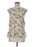 Old Navy 100% Cotton Floral Ivory White Sleeveless Blouse Size 8 - photo 1