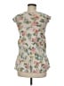 Old Navy 100% Cotton Floral Ivory White Sleeveless Blouse Size 8 - photo 2