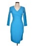 Shoshanna Solid Blue Cocktail Dress Size L - photo 1