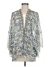 Renee C. 100% Polyester Silver Kimono Size M - photo 1