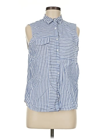 Zara Basic Sleeveless Button-Down Shirt (view 1)
