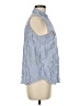 Zara Basic Stripes Blue Sleeveless Button-Down Shirt Size M - photo 4