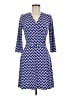 Leota Chevron-herringbone Blue Casual Dress Size M (petite) - photo 1