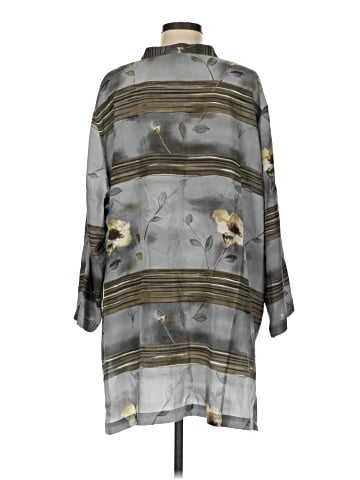 Liz & Me 3/4 Sleeve Silk Top (view 2)