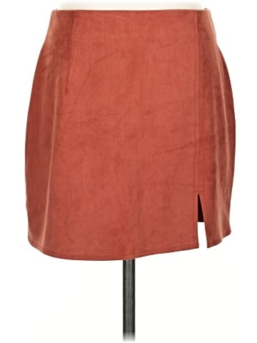 Naked Zebra Faux Leather Skirt (view 1)