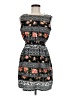Feathers 100% Polyester Print Black Cocktail Dress Size M - photo 1