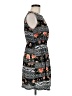 Feathers 100% Polyester Print Black Cocktail Dress Size M - photo 4