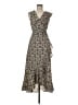 Leon Max Floral Brown Casual Dress Size M - photo 1