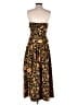 Rhode 100% Recycled Polyester Paisley Gold Cocktail Dress Size 2 - photo 2