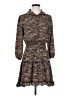 Morgan Taylor 100% Polyester Animal Print Brown Casual Dress Size S - photo 1