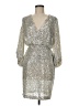 Eliza J Metallic Silver Cocktail Dress Size 6 - photo 1