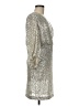 Eliza J Metallic Silver Cocktail Dress Size 6 - photo 4