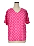 Jess Lea Checkered-gingham Pink Active T-Shirt Size XL - photo 1