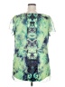 Energie Tie-dye Green Short Sleeve Blouse Size 2X - photo 2