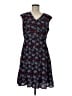 Brooks Brothers 100% Polyester Paisley Blue Casual Dress Size 8 - photo 1