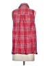 MICHAEL Michael Kors 100% Cotton Plaid Red Sleeveless Button-Down Shirt Size 4 - photo 2