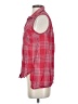 MICHAEL Michael Kors 100% Cotton Plaid Red Sleeveless Button-Down Shirt Size 4 - photo 5