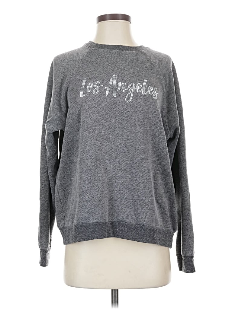 Pre-owned Monrow Pullover Sweater In Gray
