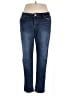 Inc Denim Solid Blue Jeans Size 14 - photo 1