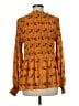 Rose + Olive 100% Polyester Orange Long Sleeve Blouse Size M - photo 2