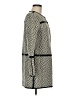 Tory Burch Houndstooth Argyle Chevron-herringbone Color Block Jacquard Tweed Ivory Gray Coat Size M (estimated) - photo 4