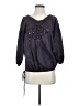 Lovestitch 100% Cotton Gray 3/4 Sleeve Blouse Size S - photo 1