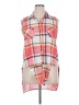 New York Laundry 100% Polyester Plaid Pink Sleeveless Blouse Size 1X - photo 1
