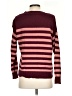 Ann Taylor LOFT Stripes Burgundy Pullover Sweater Size S - photo 2