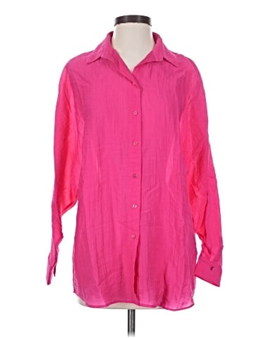 Massimo Dutti 3/4 Sleeve Button-Down Shirt (view 1)