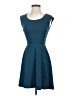 Candie's Chevron-herringbone Teal Casual Dress Size S - photo 1
