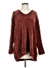 Zara Metallic Burgundy Pullover Sweater Size S - photo 1