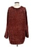 Zara Metallic Burgundy Pullover Sweater Size S - photo 2