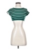 AVALIN Stripes Green Short Sleeve Turtleneck Size S - photo 1
