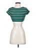 AVALIN Stripes Green Short Sleeve Turtleneck Size S - photo 2