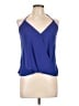 Olivaceous 100% Polyester Blue Sleeveless Blouse Size L - photo 1