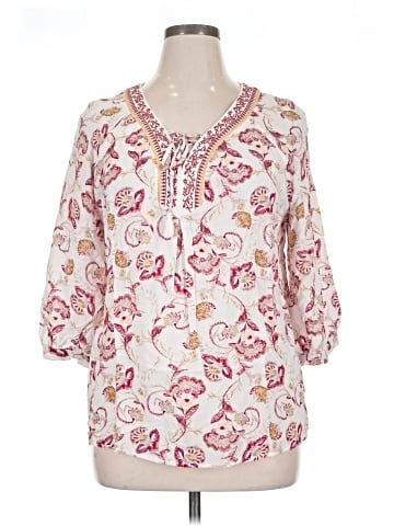 Christopher & Banks 3/4 Sleeve Blouse (view 1)