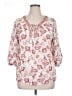 Christopher & Banks 100% Rayon White 3/4 Sleeve Blouse Size XL - photo 1