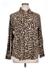 Chico's Animal Print Brown Long Sleeve Blouse Size XL (3) - photo 1