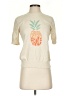 Minnie Rose Ivory Short Sleeve Turtleneck Size S - photo 1