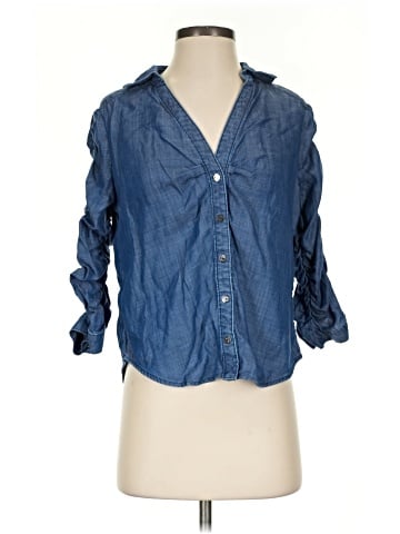 White House Black Market 3/4 Sleeve Button-Down Shirt (view 1)