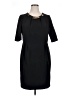 Studio One Solid Black Casual Dress Size 16 - photo 1