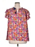 Rose + Olive 100% Polyester Pink Short Sleeve Blouse Size 1X - photo 1