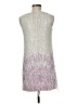 Parker 100% Polyester Tweed Silver Cocktail Dress Size M - photo 2
