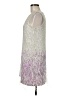 Parker 100% Polyester Tweed Silver Cocktail Dress Size M - photo 5