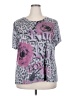 Lane Bryant Outlet 100% Polyester Gray Short Sleeve Top Size 18 - 20 Plus - photo 1